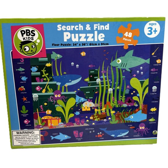 PBS Search & Find Ocean Fish 48 pc Puzzle EUC - Picture 1 of 11
